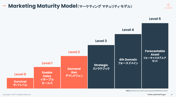 Marketing Maturity Model（マーケティングマーケティングマチュリティーモデル）